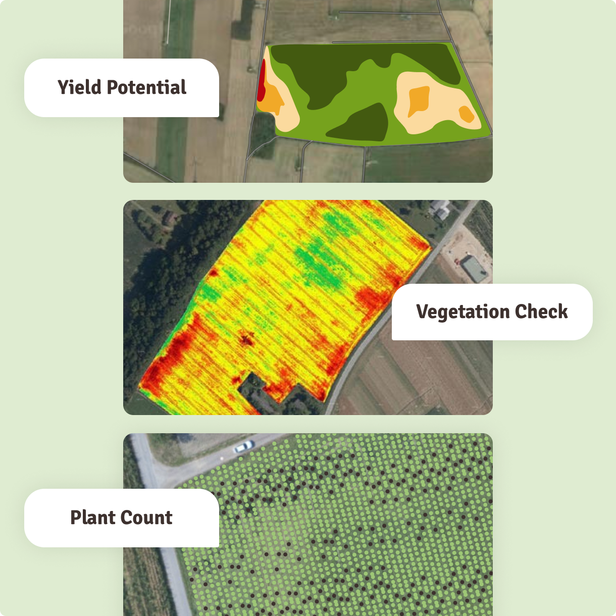 Función farmerJoe : imágenes de campos con drones